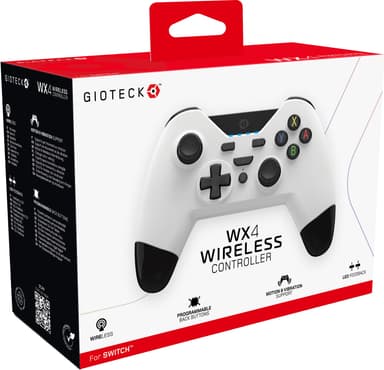 Gioteck WX-4 Nintendo Switch trådlös gamepad (vit)