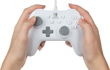 PowerA Nintendo Switch trådbunden USB-spelkontroll (vit)