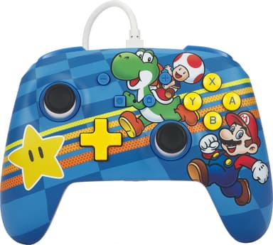 PowerA Nintendo Switch Enhanced USB trådbunden gamepad Mushroom Kingdom