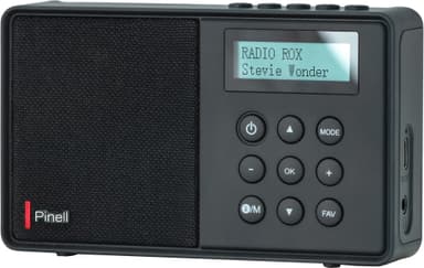 Pinell Micro portabel fickradio (svart)