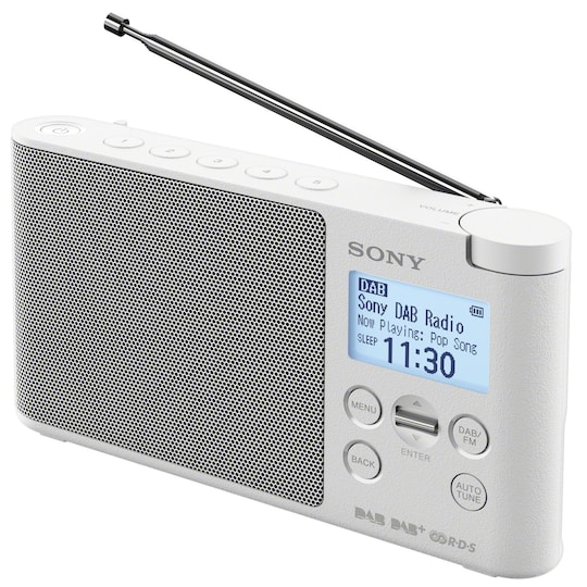 Sony bärbar DAB+/FM-radio XDR-S41D (vit)