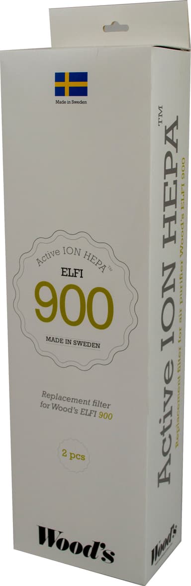Woods Active ION HEPA luftreningsfilter WHE901 (2-pack)