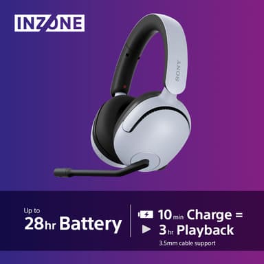 Sony Inzone H5 trådlöst gamingheadset (vita)