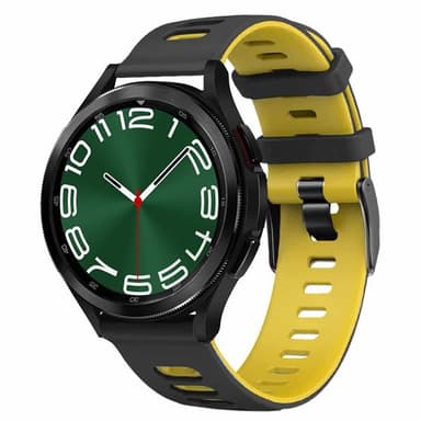Twin Sport Armband Samsung Galaxy Watch 6 Classic (47mm) - Svart/gul
