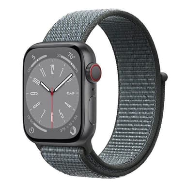 Nylon klockarmband Apple Watch 9 (45mm) - Storm grey