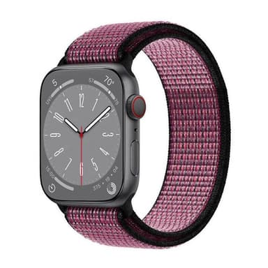 Nylon klockarmband Apple Watch 9 (45mm) - True berry