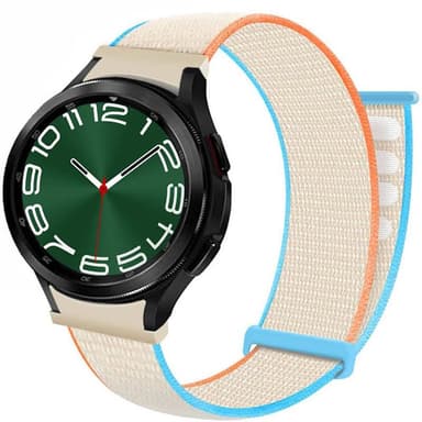 Nylon Armband No-Gap Samsung Galaxy Watch 6 Classic (47mm) - Cream