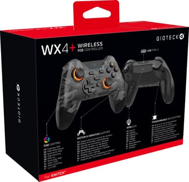 Gioteck WX-4 Plus Nintendo Switch trådlös gamepad (dark camo)