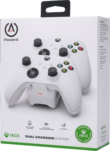 PowerA Duo Xbox laddningsbasstation för spelkontroll (vit)