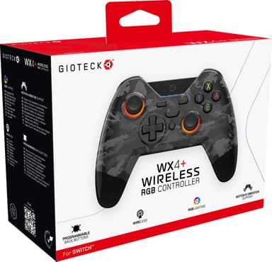 Gioteck WX-4 Plus Nintendo Switch trådlös gamepad (dark camo)