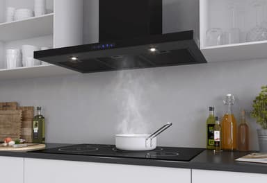 Thermev Vägghängd Fläktkåpa 527.23.3092.0 (svart 90cm Extern motor)