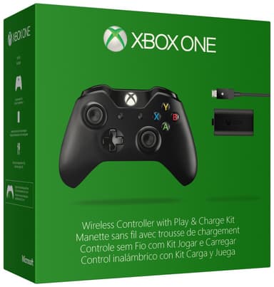 Xbox One Trådlös kontroll + Play & Charge kit (svart)