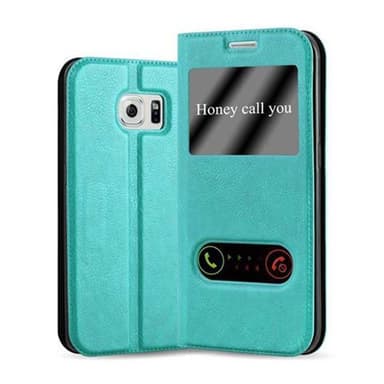 Samsung Galaxy S6 EDGE Plånboksfodral Skal (Turkos)