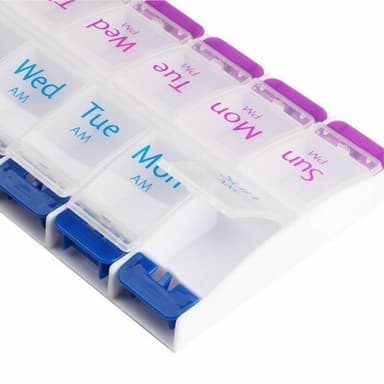 2 gånger om dagen 7 Dagar Pill Box Holder Lättöppnad