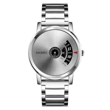 Vattentät Quartz Metall Armbandsklocka Armbandsur Klocka -Silver