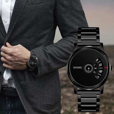 Vattentät Quartz Metall Armbandsklocka Armbandsur Klocka -Silver