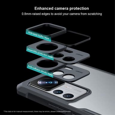 XUNDD Xiaomi 12T Pro  TPU Hybrid Skal - Svart