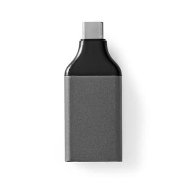 Nedis USB-C™ Adapter | USB 3.2 Gen 1 | USB-C™ Hane | DisplayPort Hona | 4K@60Hz | Rund | Nickelplaterad | Grå / Svart | Kuvert
