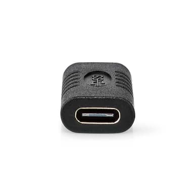Nedis USB-C™ Adapter | USB 3.2 Gen 2 | USB-C™ Hona | USB-C™ Hona | 4K@60Hz | 10 Gbps | Rund | Nickelplaterad | Svart | Kuvert