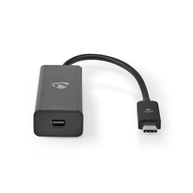 Nedis USB-C™ Adapter | USB 3.2 Gen 1 | USB-C™ Hane | Mini DisplayPort Hona | 8K@60Hz | 0.20 m | Rund | Nickelplaterad | PVC | Svart | Låda