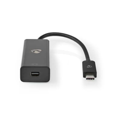 Nedis USB-C™ Adapter | USB 3.2 Gen 1 | USB-C™ Hane | Mini DisplayPort Hona | 8K@60Hz | 0.20 m | Rund | Nickelplaterad | PVC | Svart | Låda