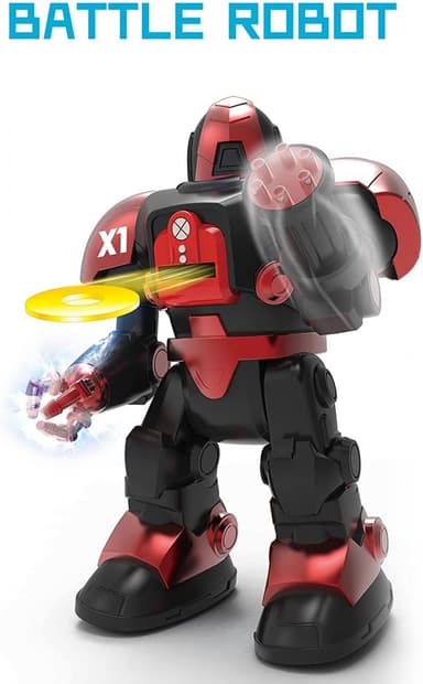 Radiostyrd Robot som skjuter skumskivor + dansar och sjunger
