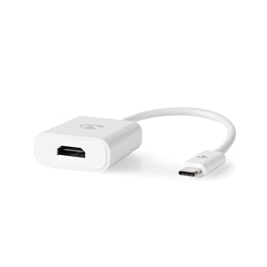 Nedis USB-C™ Adapter | USB 3.2 Gen 1 | USB-C™ Hane | HDMI™ Utgång | 4K@30Hz | 0.20 m | Rund | Nickelplaterad | PVC | Vit | Låda