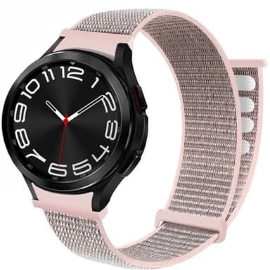 Nylon Armband No-Gap Samsung Galaxy Watch 6 Classic (43mm) - Pink Sand