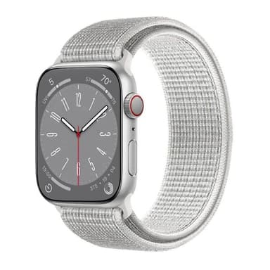 Nylon klockarmband Apple Watch 9 (41mm) - Summit white