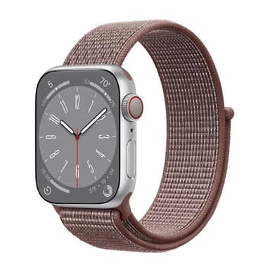 Nylon klockarmband Apple Watch 9 (45mm) - Smoke mauve