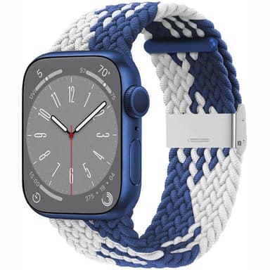 Flätat klockarmband Apple Watch 9 (45mm) - Bluewhite