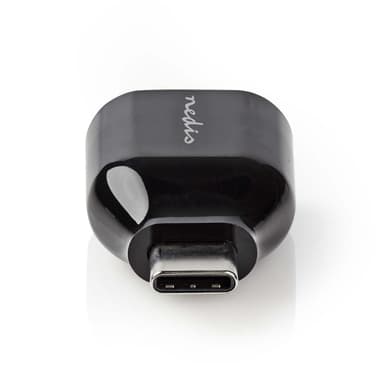 Nedis USB-C™ Adapter | USB 3.2 Gen 1 | USB-C™ Hane | USB-A Hona | 5 Gbps | Rund | Nickelplaterad | Svart | Låda
