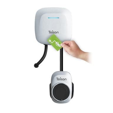 Teison, Elbilsladdare, Smart Laddbox till Elbil, 16A 3-fas, 11kw, WiFi, Silver