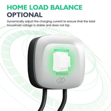 Teison, Elbilsladdare, Smart Laddbox till Elbil, 16A 3-fas, 11kw, WiFi, Silver