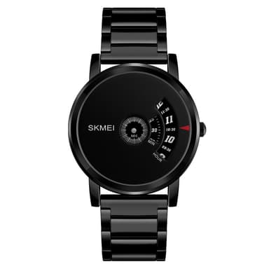 Vattentät Quartz Metall Armbandsklocka Armbandsur Klocka - Svart