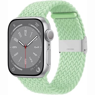 Flätat klockarmband Apple Watch 9 (45mm) - Pistasch