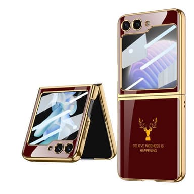 Elk Glass Case Samsung Galaxy Z Flip 5 - Vinröd