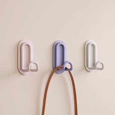 Väggkrokar hängare för badrum kök 4-pack Beige