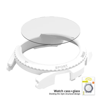 Fodral och skärmskydd till Samsung Galaxy Watch 4 Classic 46mm Vit