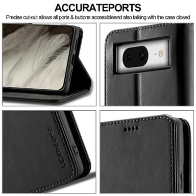 LC.IMEEKE Wallet Case till Pixel 8 - Svart