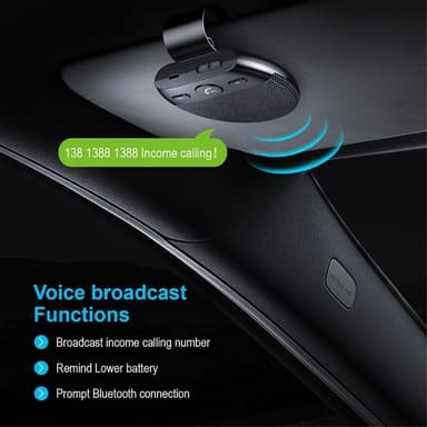 Bil Visir Bluetooth V5.0 Högtalare Handsfree Call Car Kit Musik