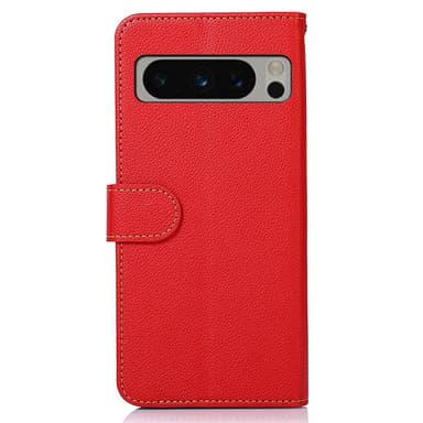 KHAZNEH Plånboksfodral till Google Pixel 8 Pro - Röd/Svart