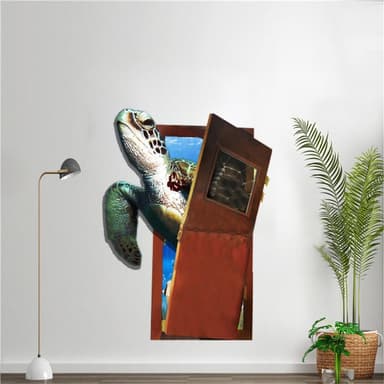 45x60cm havssköldpadda väggdekor självhäftande avtagbar dekal