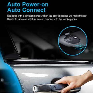 Bil Visir Bluetooth V5.0 Högtalare Handsfree Call Car Kit Musik