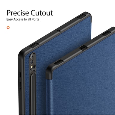 Trifold Stand Folio Case för Samsung Tab S9 Ultra/S8 Ultra Blå Elgiganten