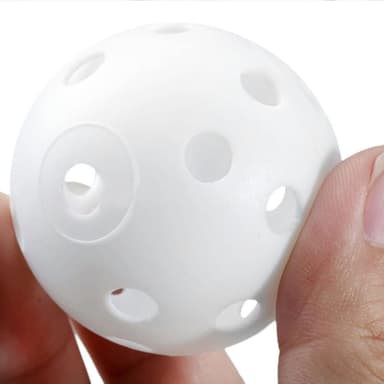 Träningsgolfbollar med hål 10-pack Vit