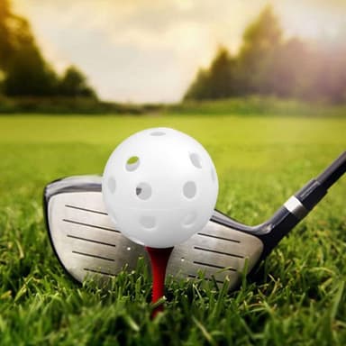 Träningsgolfbollar med hål 10-pack Vit