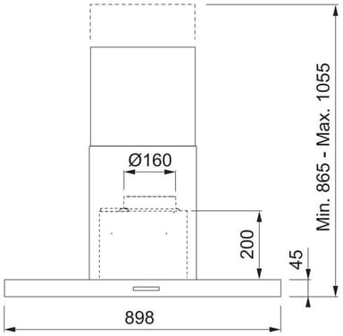 Franke Vägghängd Fläktkåpa 325.0693.940 (rostfri 90cm Villa)