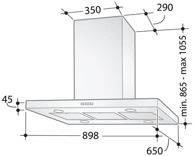 Franke Frihängande Fläktkåpa 325.0689.821 (rostfri 90cm Villa)