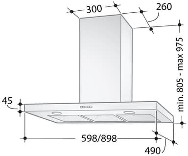 Franke Vägghängd Fläktkåpa 325.0693.939 (rostfri 60cm Villa)